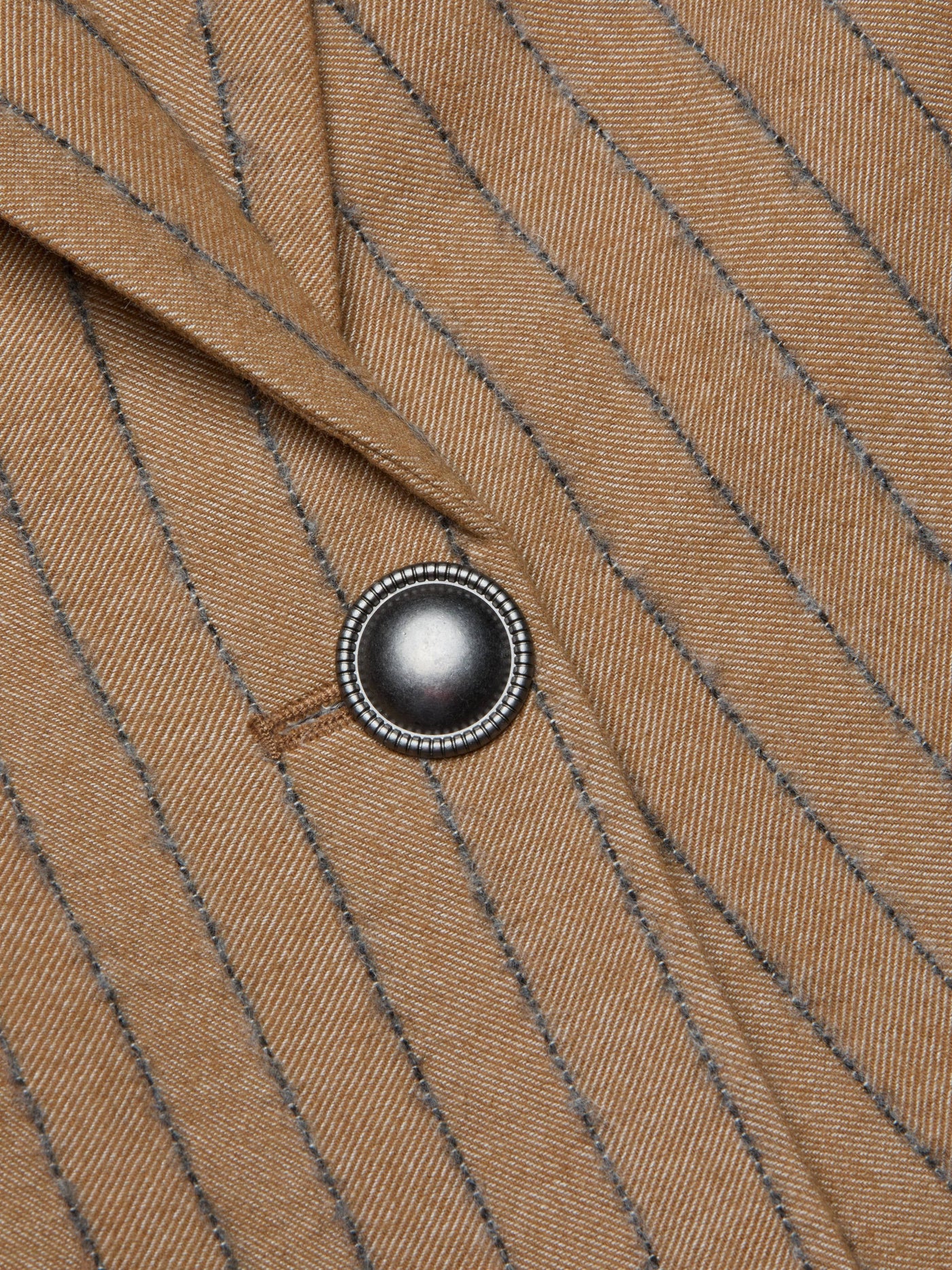 Chamberlain Pinstripe Blazer in Tan/Charcoal Stripe