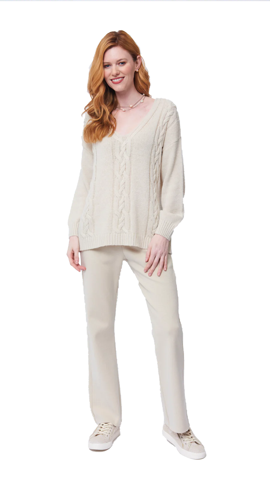 Monique Pants - Beige Melange