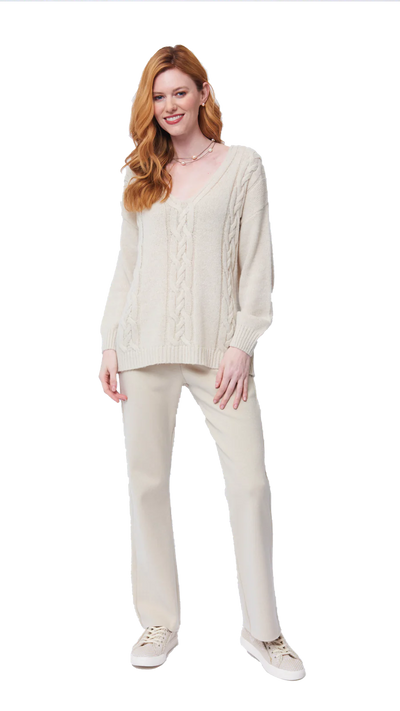 Monique Pants - Beige Melange