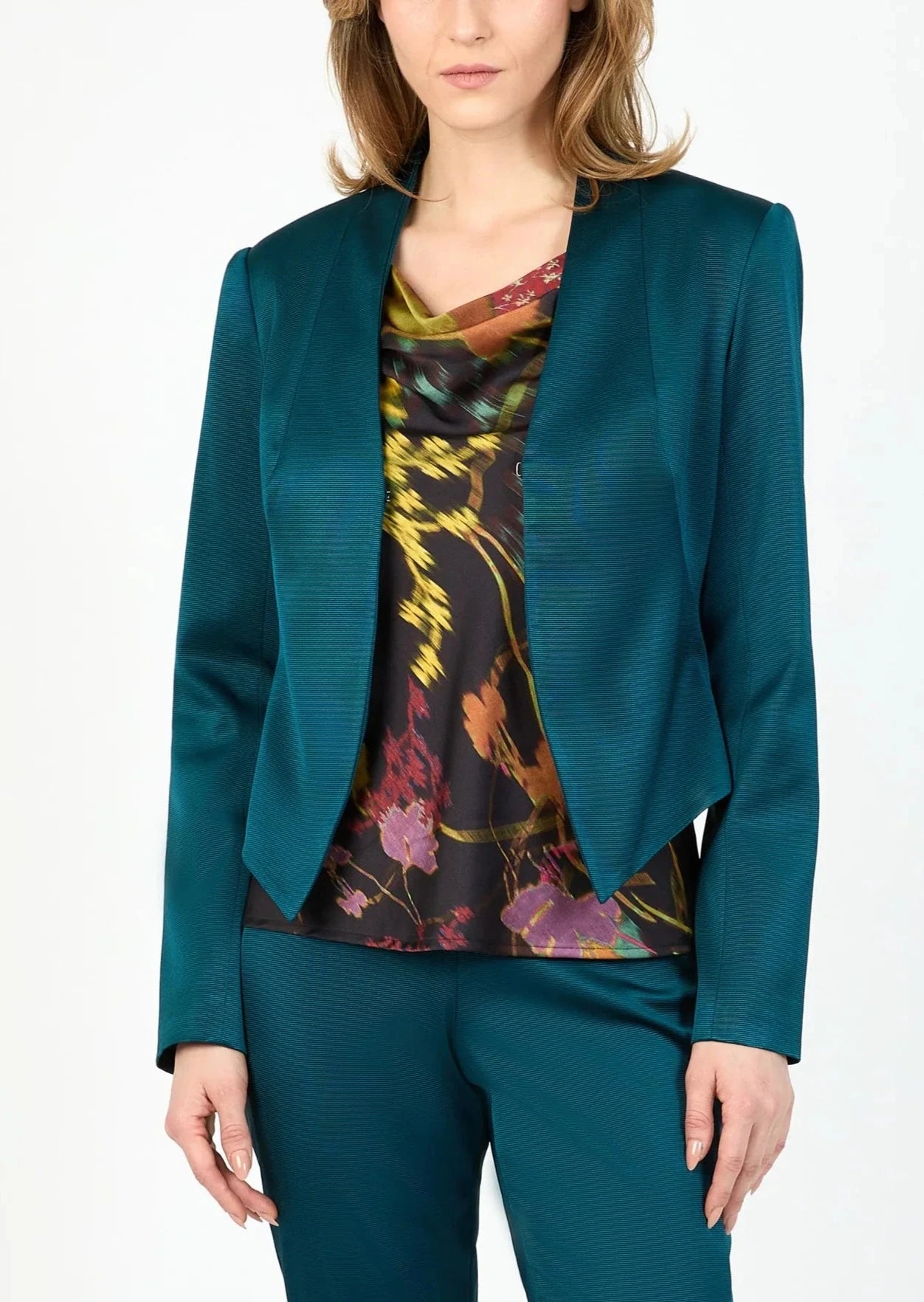 Stretch Faille Jacket in Spruce