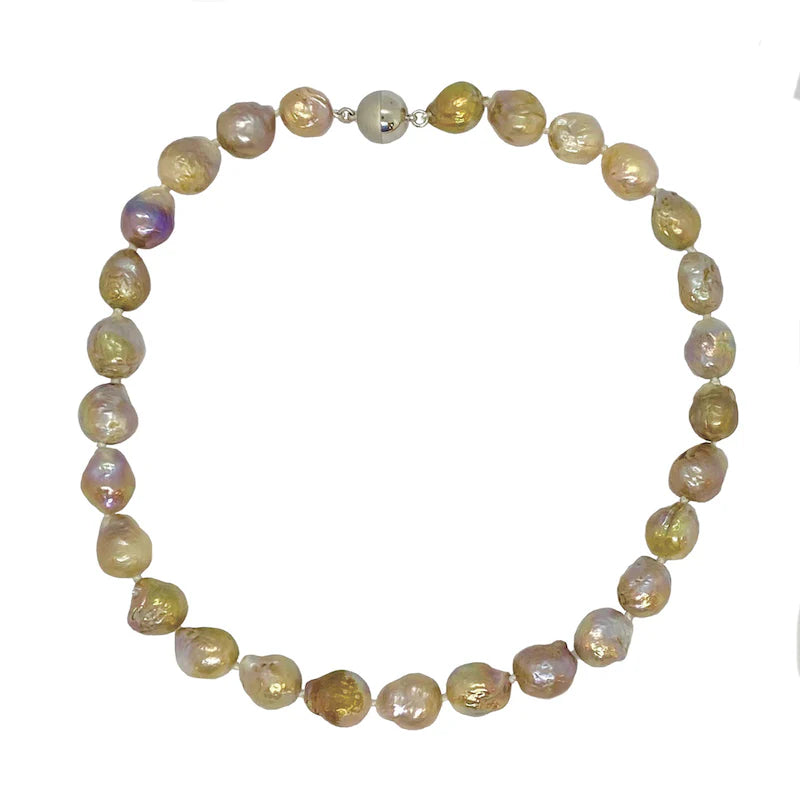 Edison Pearl Single Strand Necklace - Pink