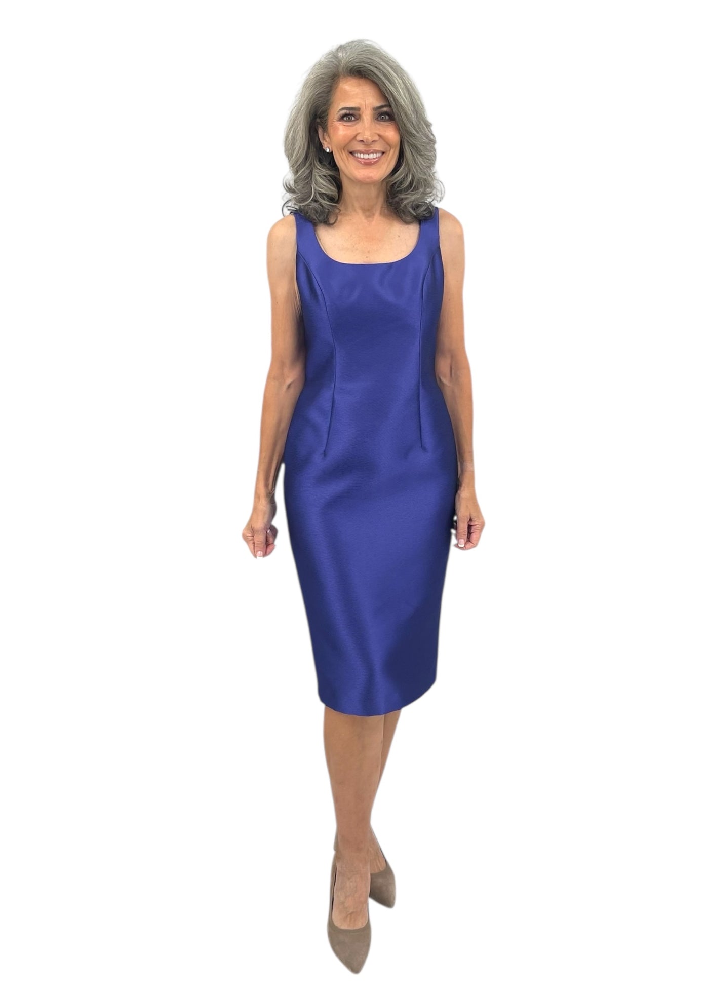 3D Floral appliqué jacket and dress set in Amethyst