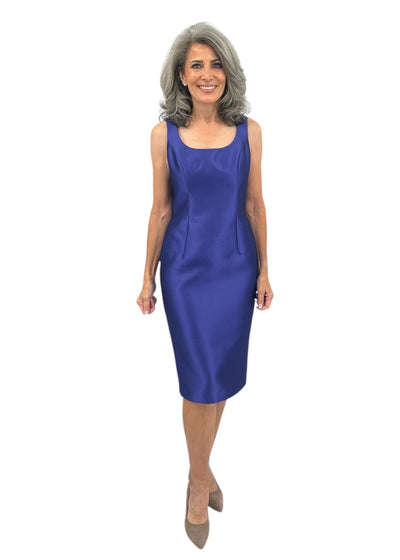 3D Floral appliqué jacket and dress set in Amethyst