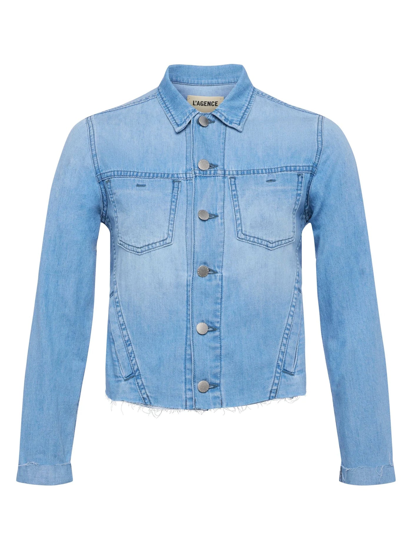 Janelle Slim-Raw Denim Jacket in Cruz