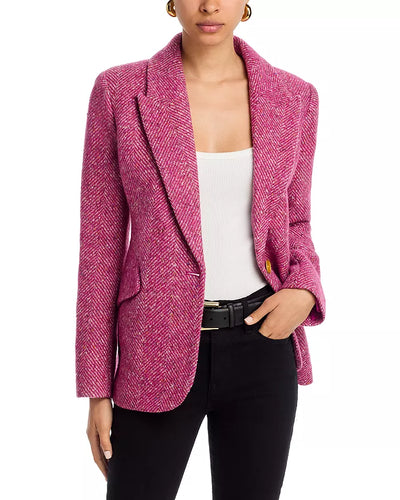 Chamberlain Blazer in Pink Herringbone