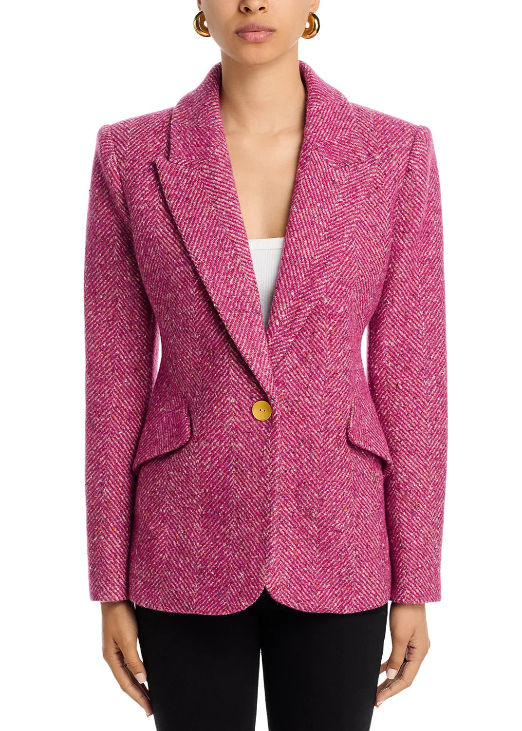 Chamberlain Blazer in Pink Herringbone