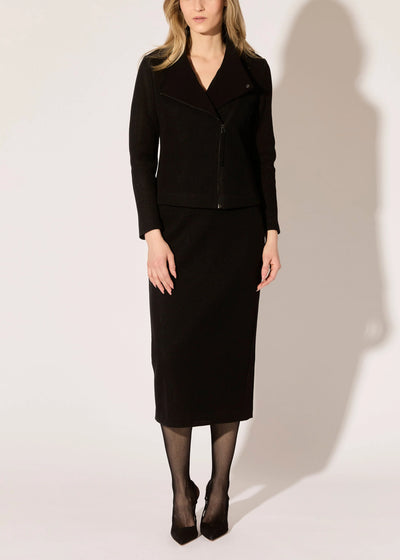 Miracle Stretch Moto Jacket in Black