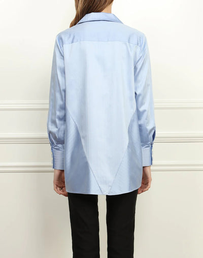 Betty Wing Collar A-Line Tunic - Blue Bell