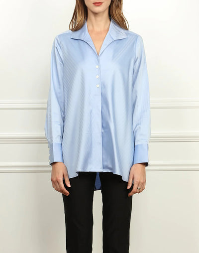 Betty Wing Collar A-Line Tunic - Blue Bell