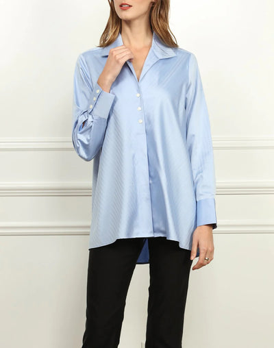 Betty Wing Collar A-Line Tunic - Blue Bell