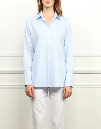Meghan Relaxed Fit Top in Blue Mist