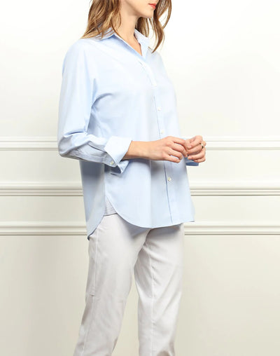 Meghan Relaxed Fit Top in Blue Mist