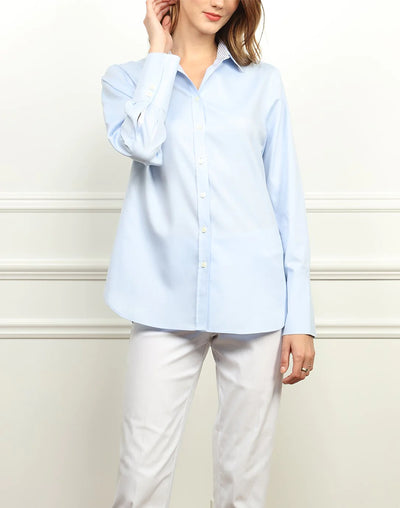 Meghan Relaxed Fit Top in Blue Mist