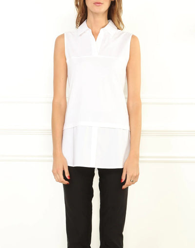 Lea Sleeveless Foundation Layer Tank - White