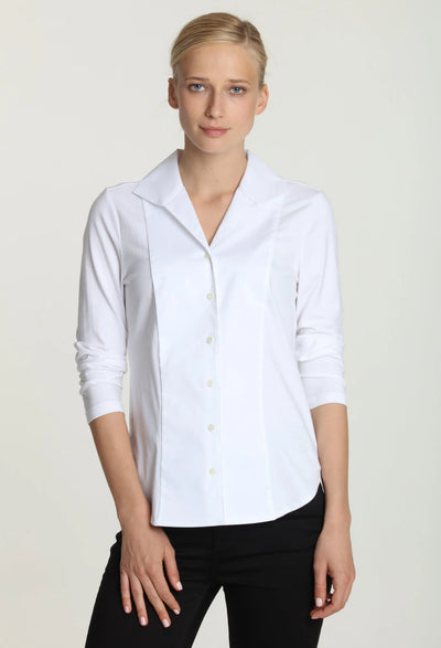 3/4 Sleeve Donna Shirt - White