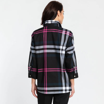 Halsey Tunic 3/4 Sleeve Black Multi