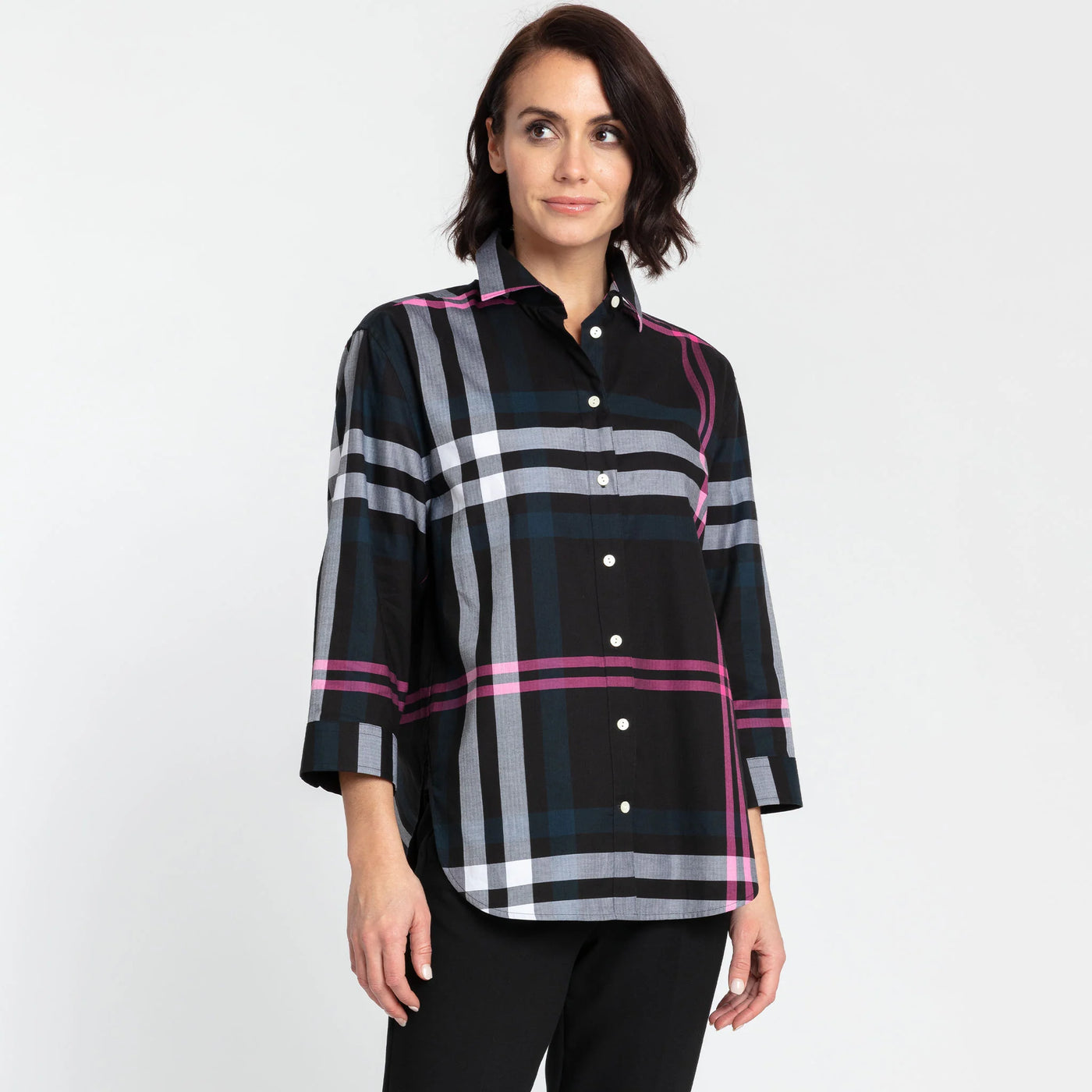 Halsey Tunic 3/4 Sleeve Black Multi