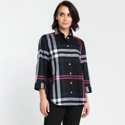 Halsey Tunic 3/4 Sleeve Black Multi