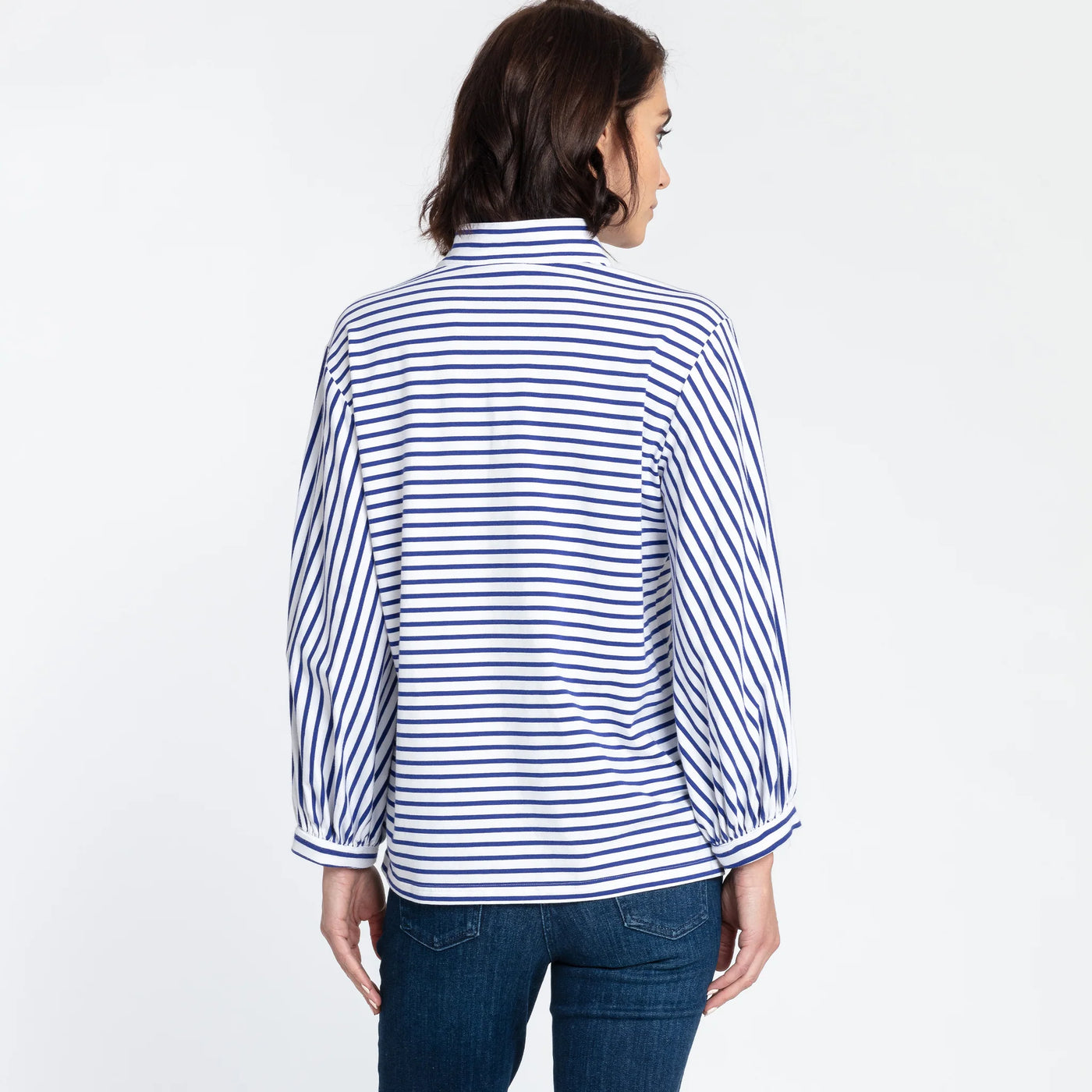 Billie Top - Marine Blue/White