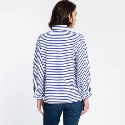 Billie Top - Marine Blue/White
