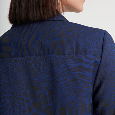 Long Sleeve Betty - Black/Sapphire