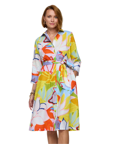 Tamron 3/4 Sleeve Dress in Lotus Print