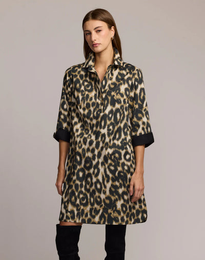 Aileen 3/4 Sleeve Animal Print Dress