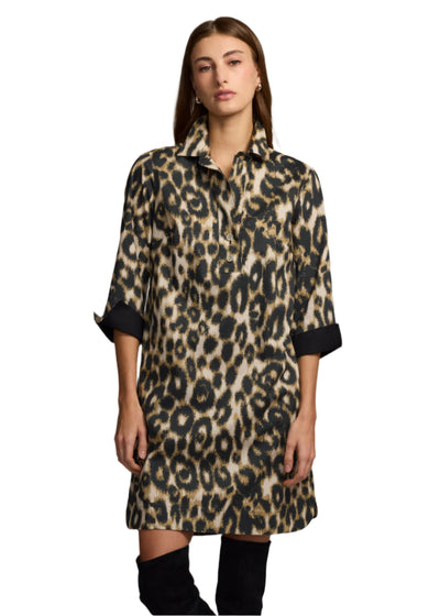 Aileen 3/4 Sleeve Animal Print Dress