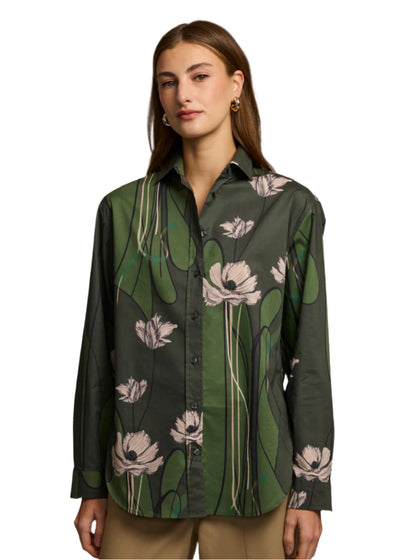Halsey Long Sleeve Poppy Print Shirt