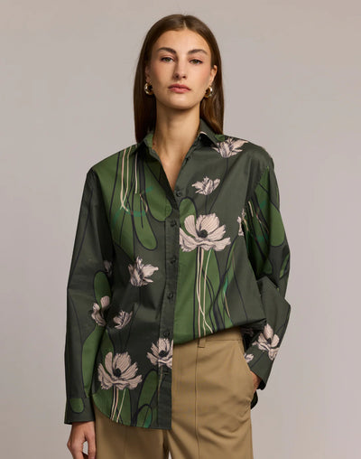 Halsey Long Sleeve Poppy Print Shirt