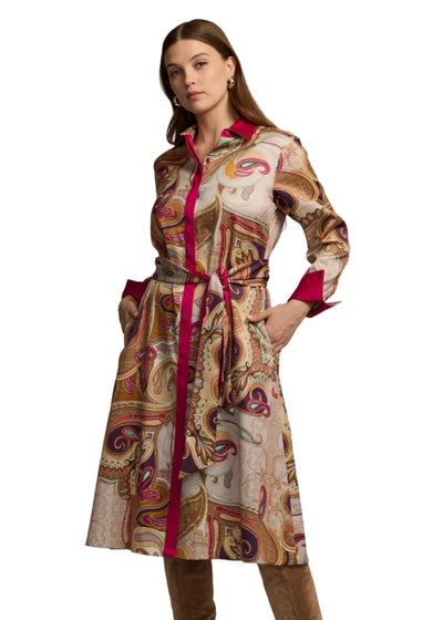Tamron Long Sleeve Scarf Print Dress