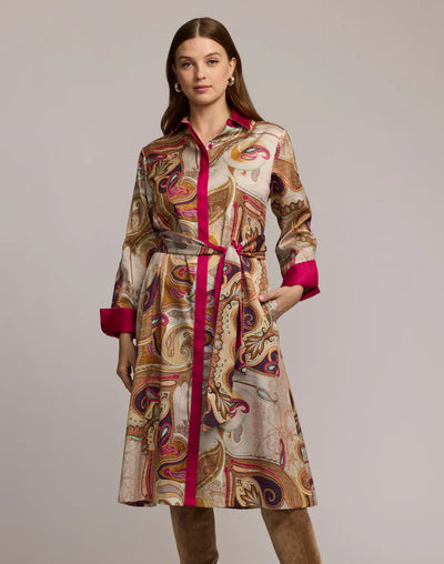 Tamron Long Sleeve Scarf Print Dress