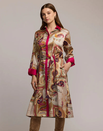 Tamron Long Sleeve Scarf Print Dress