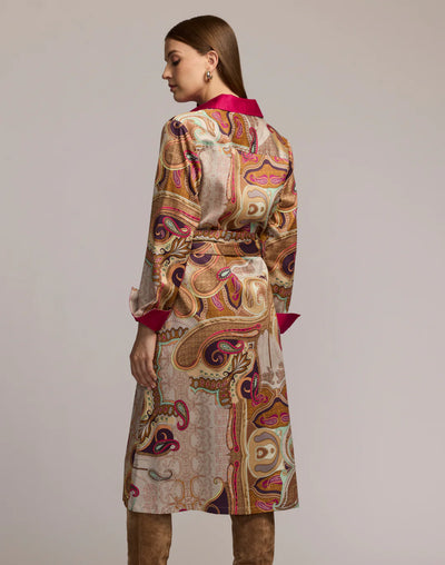 Tamron Long Sleeve Scarf Print Dress