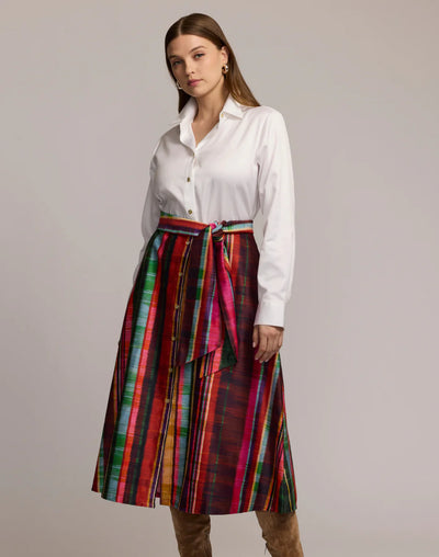 Robin Long Sleeve Textured Stripes Dress
