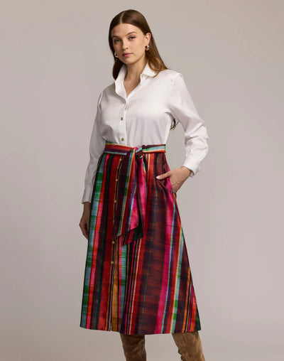 Robin Long Sleeve Textured Stripes Dress