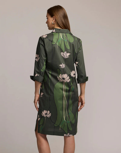 Charlotte 3/4 Sleeve Poppy Print Dress