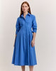 Martina 3/4 Sleeve Dress in Lake Blue