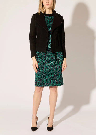 Miracle Stretch Moto Jacket in Black