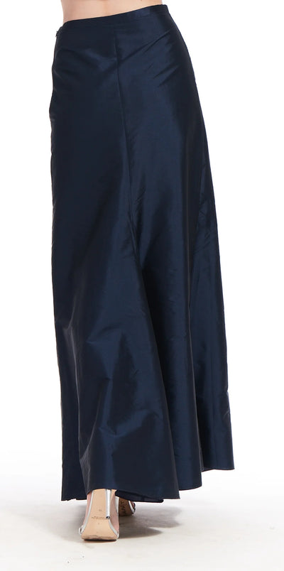 Taffeta Slim Wrap Skirt - Navy