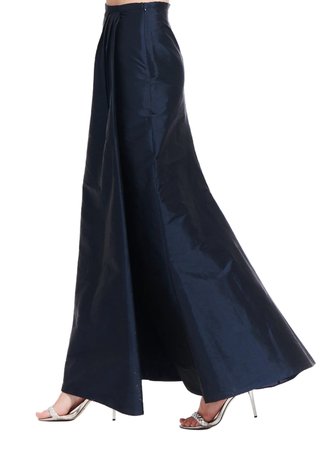Taffeta Slim Wrap Skirt Navy – Carl Meyers - Main Image