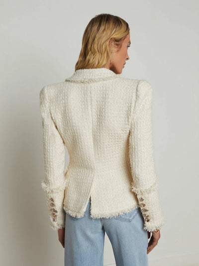Kaisley Tweed Blazer in Vintage White