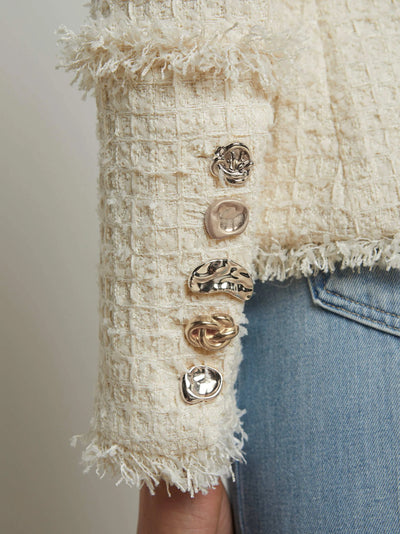 Kaisley Tweed Blazer in Vintage White