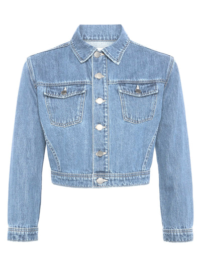 Koda Cropped Denim Jacket in Fontana
