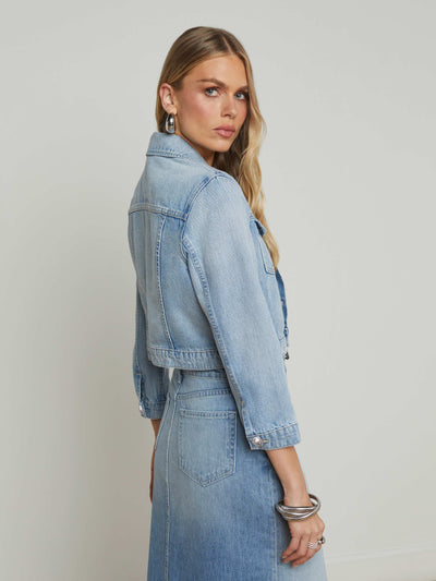 Koda Cropped Denim Jacket in Fontana