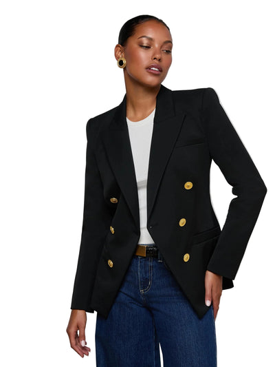 Kyomi Double-Breasted Blazer in Midnight