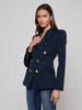 Kyomi Double-Breasted Blazer in Midnight