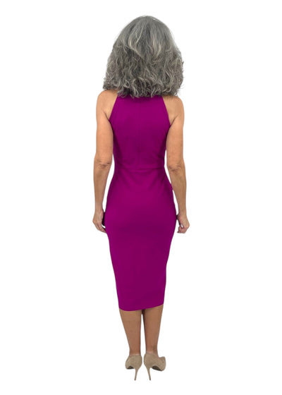 Gulek Slim Jersey Zip Dress in Cyclamen