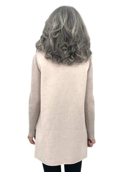 Rib Sleeve Coat in Cameo