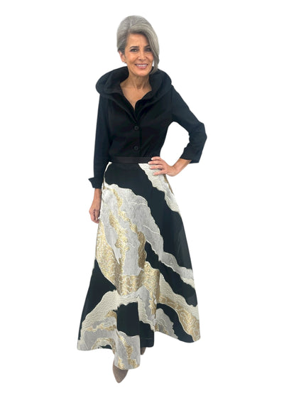 Double Collar Blouse in Black